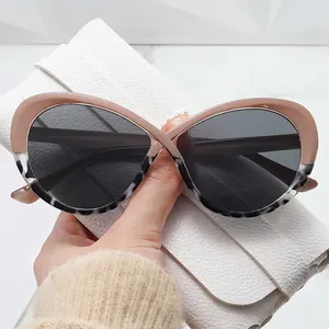 Occhiali Da Sole Cat Eye Per Donna Montatura PC Farfalla Grande Protezione UV400 Moda Esterno