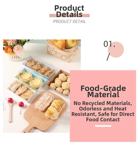 Macro detail of various sizes of food-grade containers with clear lids for pastries