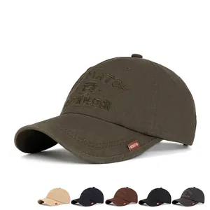 Klassische Baumwoll-Baseballkappe in Armee-Grün mit gesticktem Logo und Farboptionen