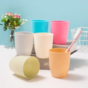 Mouthwash Cup Plastic PP Matte Finish Portable Toothbrush Holder For Travel Bathroom Home Simple Style