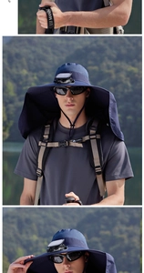 Details zum Sonnenhut mit Solarventilator und Nackenschutz für Outdoor-UV-Schutz