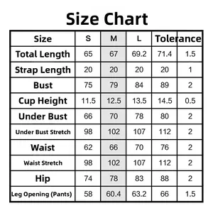 Detailed size chart for solid color one-piece swimsuit including bust and waist measurements