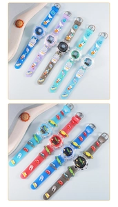 Detailed collection of 3D cartoon digital watches for kids in space and racing themes