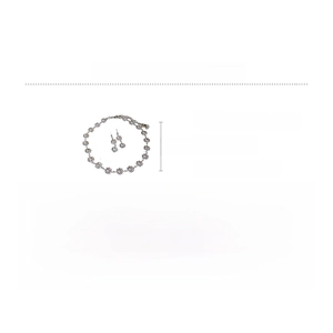 Détails du coffret bijoux fleur de luxe avec dimensions et collier ras du cou argenté