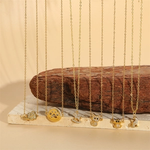 Cute Animal Pendant Necklace Copper With Cubic Zirconia Dainty Jewelry For Women