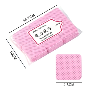 Fusselfreie rosa Nagelreinigungstücher aus Vliesstoff mit Anti-Rutsch-Struktur 5x5cm