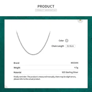 Sparkling S925 sterling silver full diamond choker necklace with 31+6cm adjustable chain
