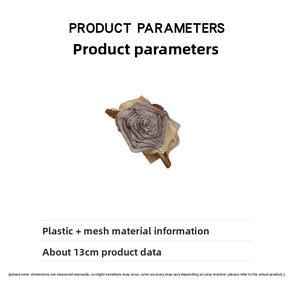 Detailed close-up showing the 13cm mesh rose fabric claw clip with large plastic teeth