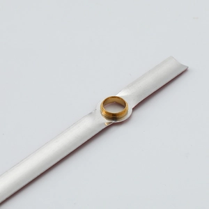 Precision silver clock hands with gold center ring for crystal porcelain wall clocks