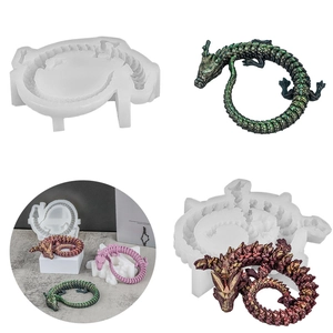 Stampo In Silicone Drago Cinese 3D Per Fai Da Te Candela Profumata Sapone Resina Gesso Artigianato Decorazione