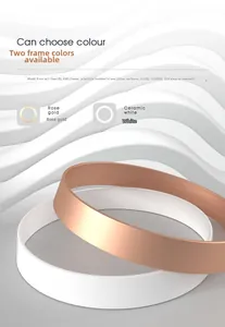 Detail of rose gold and white clock frames showing seamless ABS injection molding finish