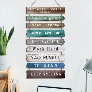 Rustic Wood Wall Hanging Decor With Motivational Quotes Inspirational Signs For Bedroom Home Office Farmhouse Style