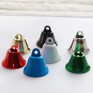 38mm colorful thickened metal bells set for pet collars and Christmas tree decor