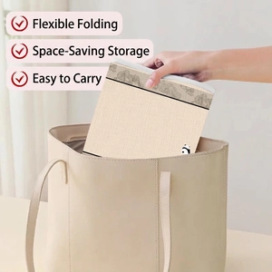 Foldable heat resistant ironing mat with floral pattern and ultra-thin portable design