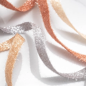 Rubans métalliques scintillants pour nœuds de cheveux DIY et emballages cadeaux