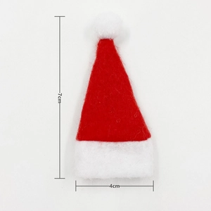 Mini Christmas lollipop hat 7x4cm size guide on white background for festive decor