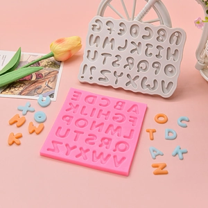 3D capital English letter silicone molds for DIY baking and resin fondant crafts