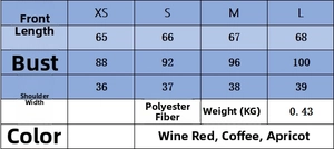 Size chart showing XS to L measurements for the belted tank top including bust and length