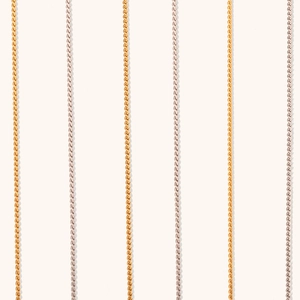 Polished stainless steel S-chains in gold, silver and rose gold finishes for DIY jewelry