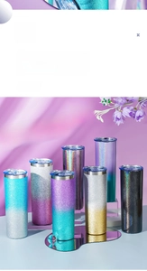 Gobelets pailletés 20oz en acier inoxydable avec divers dégradés de couleurs