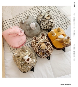 Detailed collection of six cute plush animal-themed backpacks for toddlers and kids