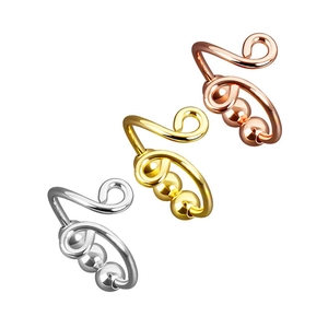 Three anti-anxiety spinner rings with movable beads in silver gold and rose gold