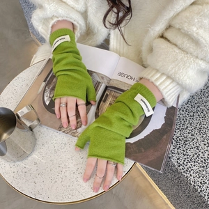 Fingerless Gloves Knitted Warm Winter Arm Warmers Writing Office Fashion Clothing Accessories For Women Teens
