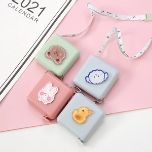 Mini retractable tape measure with cute cartoon patterns for body measurements 60 inch
