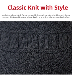 Close-up of black cable knit fabric showing thick texture and premium weaving detail