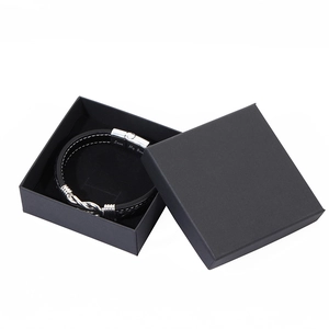 Bracelet tressé en cuir pour homme avec fermoir magnétique 'Love My Son' en boîte cadeau