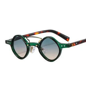 Retro Punk Sunglasses Small Irregular Geometric Frame PC Protection Hip Hop Motorcycle Fashion Eyewear Men Women