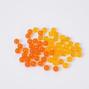 Miniature orange and yellow resin beads for dollhouse food and DIY jewelry making crafts