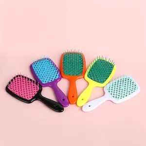 Hollow Mesh Hairbrush Honeycomb Detangling Comb Plastic Wet Dry Use Scalp Massage Volumizing Professional Hair Styling