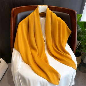 Sciarpa Quadrata Da Donna In Cotone E Lino Tinta Unita Vintage Scialle Protezione Solare Bandana Versatile Moda Morbida