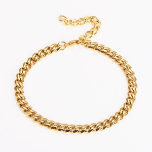 Βραχιόλι Αστραγάλου Cuban Link Από Ανοξείδωτο Ατσάλι 304 Πλατύ Hip Hop Κόσμημα Ποδιού Για Άνδρες Γυναίκες