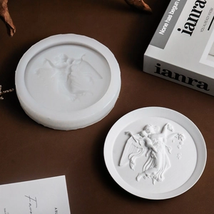 DIY silicone mold with classical angel relief for decorative jewelry tray making