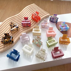 Large Square Acetate Hair Claw Clip Geometric Hollow Nonslip Styling Clamp Accessory For Women Girls
