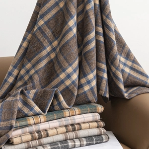 Winter faux cashmere plaid scarf for women and men, soft warm oversized shawl wraps