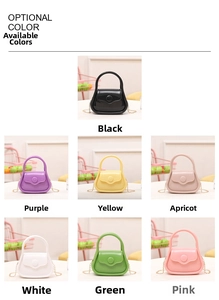 Selection of mini PVC jelly bags in multiple colors with gold chain and top handles