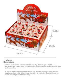 Christmas snow globe gift box set with Santa Claus figures and Merry Christmas box dimensions