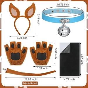 Detaillierte Maßangaben für Dalmatiner Cosplay Set mit Ohren, Halsband, Handschuhen und Schwanz