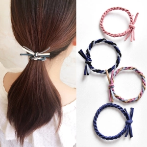 Braided Hair Ties High Elasticity Handmade Knot Ponytail Holder Elastic Cord Hair Bands For Women Girls