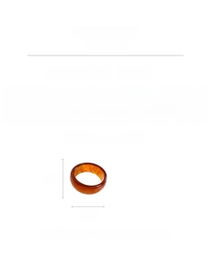 Detail view of amber resin bangle showing 7.5cm diameter size and 53.9g weight specs