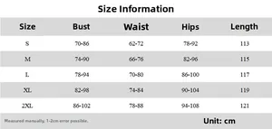 Tableau des tailles détaillé pour robe sans manches à col en V avec mesures du buste