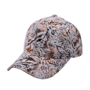 Casquette de baseball classique avec motif floral vintage sur coton sergé durable