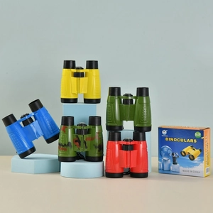 Colorful 6x30 toy binoculars for children in multiple bright colors with packaging