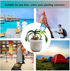 Automatic plant watering spike with adjustable valve for travel irrigation needs