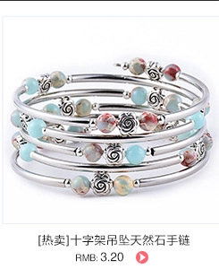 Detail of multi-layer wrap bracelet with natural turquoise stones and silver rose accents