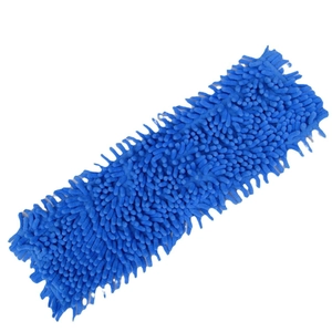 Blue chenille microfiber mop head replacement pad for efficient floor cleaning