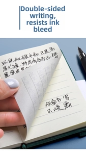 Detail of thick ink-resistant inner pages of the mini A7 notebook for double-sided writing